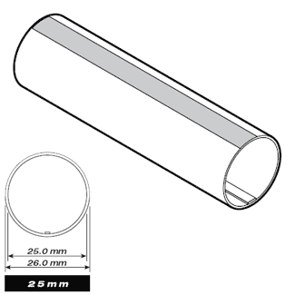 70301025 / Steel Tube - 25mm